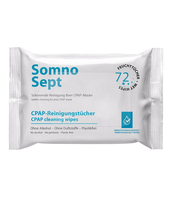 Toallitas limpiadoras para máscaras CPAP y faciales - Somnosept