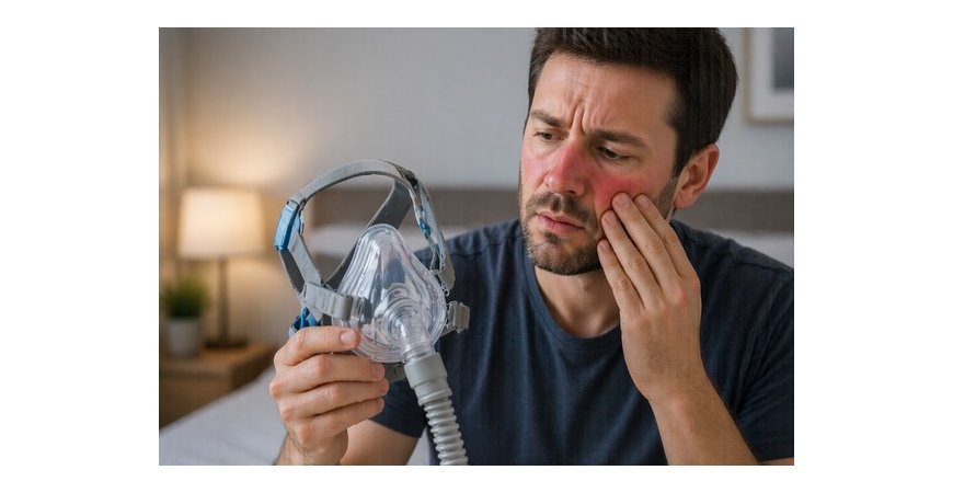 Máscara CPAP incómoda: marcas en la cara, fugas de aire e irritaciones